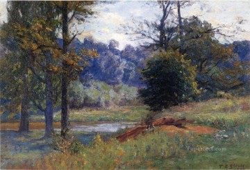 Along the Creek aka Zionsville Impressionist Indiana landscapes Theodore Clement Steele Oil Paintings